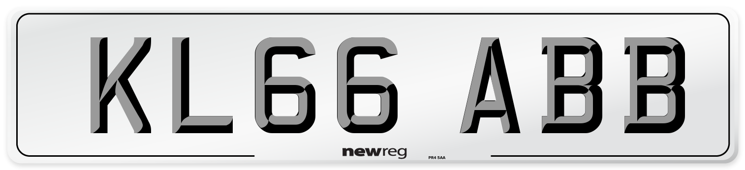 KL66 ABB Number Plate from New Reg